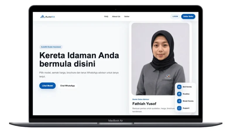 Contoh Website anda - Desktop View